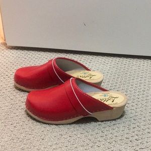 Lotta From Stockholm Red Clogs with Cork Sole